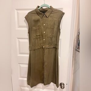 White House Black Market Khaki Midi Dress